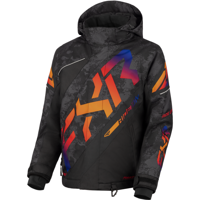 FXR CX Youth Jacket in Black Camo/Anodized