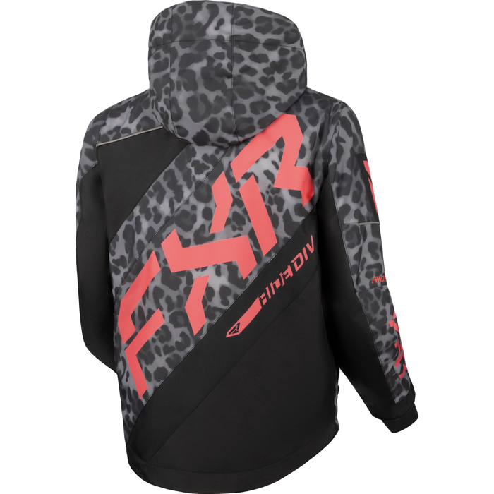 FXR CX Youth Jacket in Black Cheetah/Melon