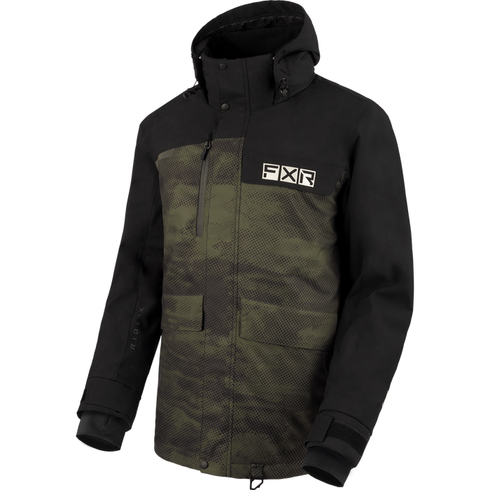 FXR Chute Jacket in Army Haze/Black