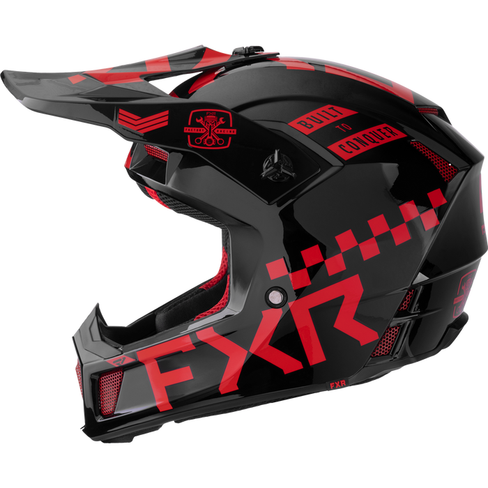 FXR Clutch Gladiator Helmet in Nuke Red