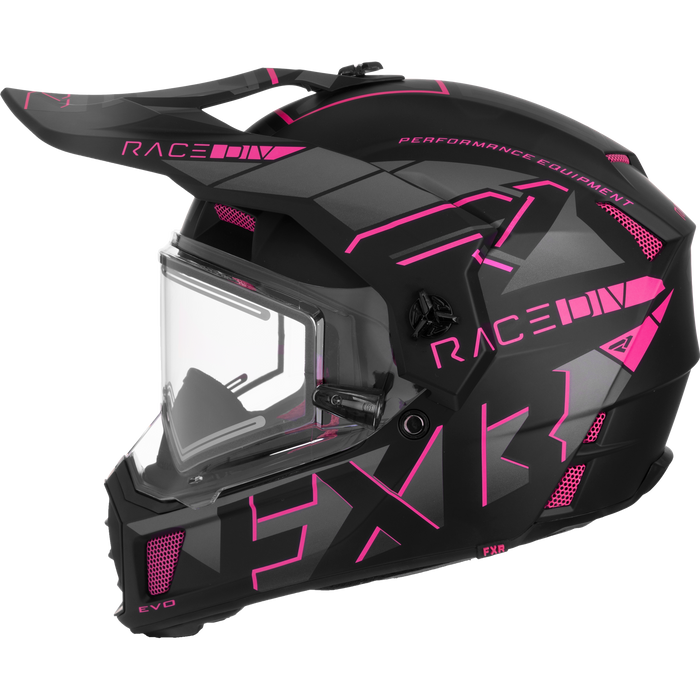 FXR Clutch X Evo Helmet in Electric Pink