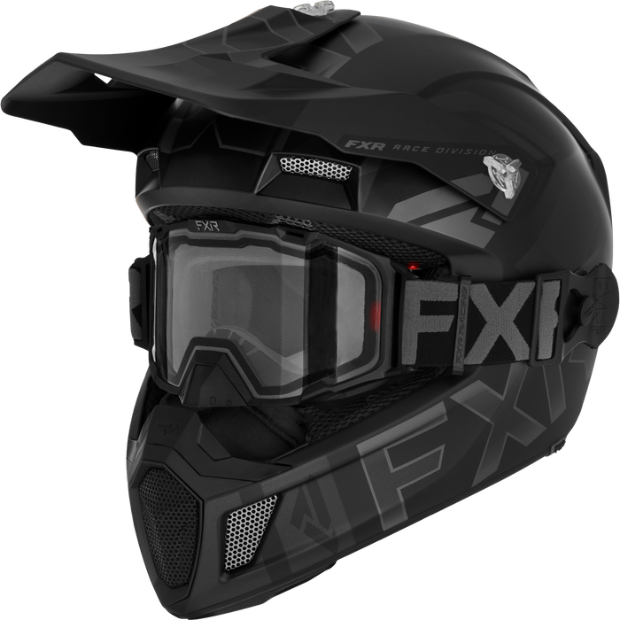 FXR Clutch Cold Stop QRS Electric Helmet in Black Ops