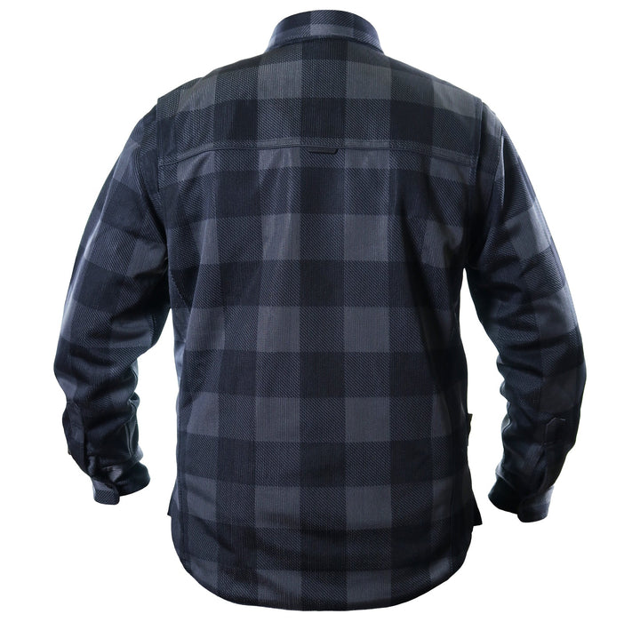 HELGRADE CORNELL MESH MOTO SHIRT in Black