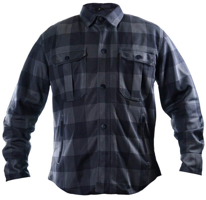 HELGRADE CORNELL MESH MOTO SHIRT in Black