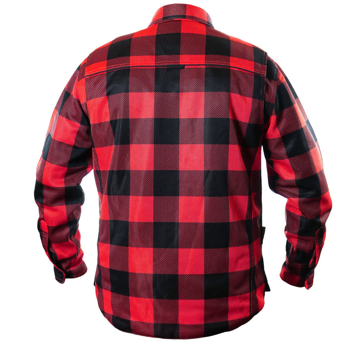 HELGRADE CORNELL MESH MOTO SHIRT in Red