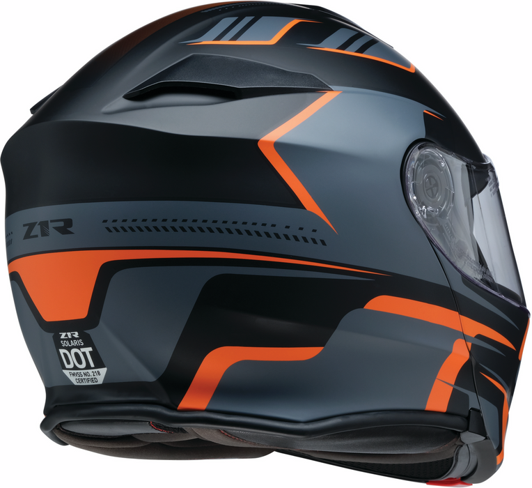 Z1R SOLARIS 2.0 MODULAR SLATER HELMET 2025 IN Black/Orange
