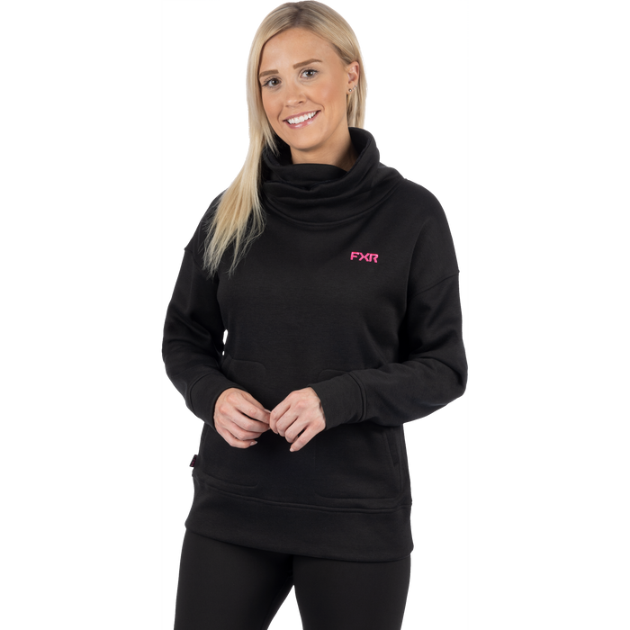 FXR Ember Pullover Women's Sweater in Black/Electric Pink