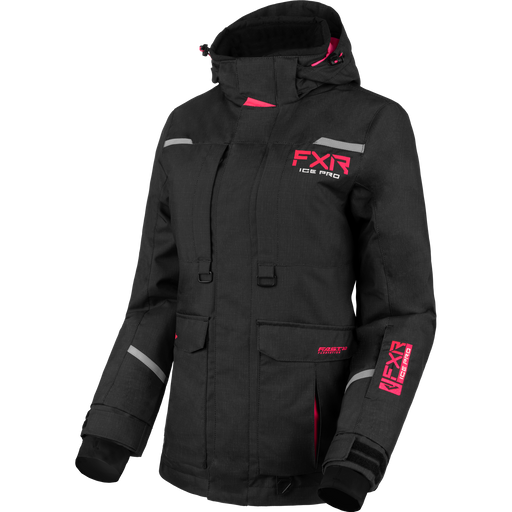 FXR Excursion Ice Pro Women's Jacket in Black Linen/Electric Pink
