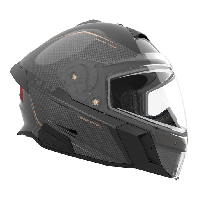 509 Delta V Carbon Commander Helmet in Black Gold (Buckhorn Gold) (Gloss)