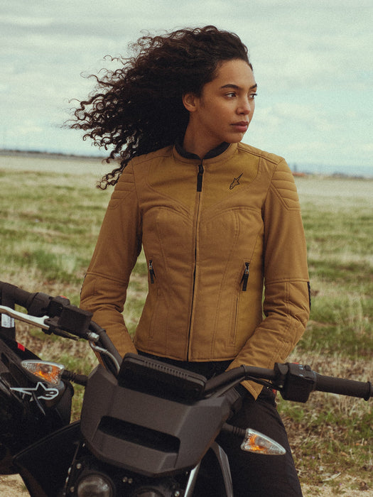 ALPINESTARS STELLA ISLA WATERPROOF WOMEN'S JACKET 2026 in Brown/Light Gold
