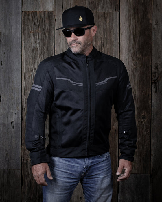 HELGRADE FREEMAN MEN'S MESH JACKET in Black
