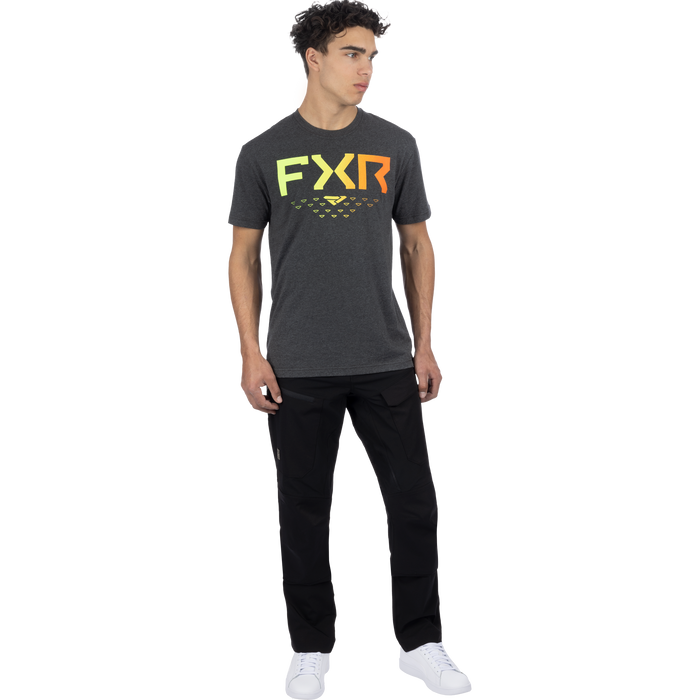 FXR Helium Premium T-shirt in Char Heather/Inferno