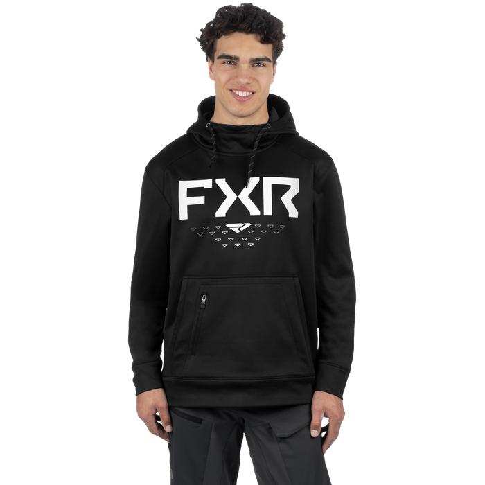 FXR Unisex Helium Tech Pullover Hoodie in Black/White