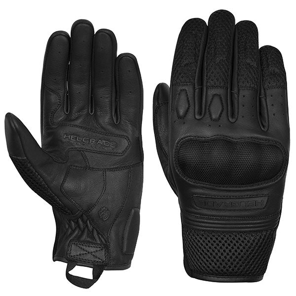 HELGRADE HENDRIX LEATHER/MESH GLOVES in Black