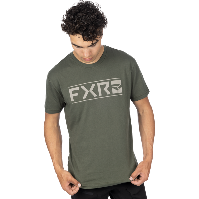 FXR Victory Premium T-shirt in Army/Stone