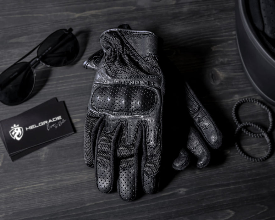 HELGRADE WILDE WOMEN'S LEATHER/MESH GLOVE in Black