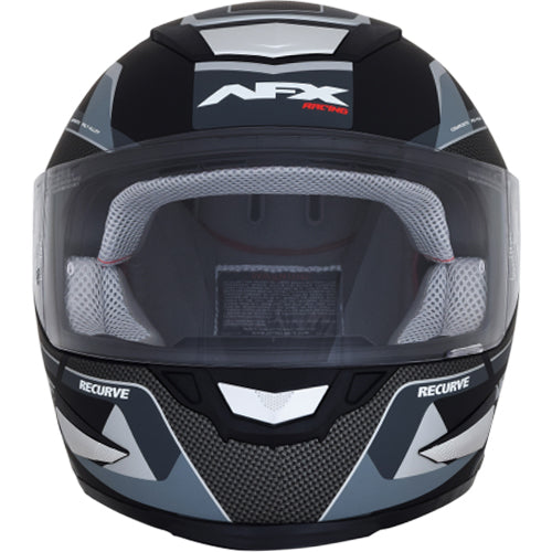 AFX FX-99 Recurve Helmet in Matte Black/Gray