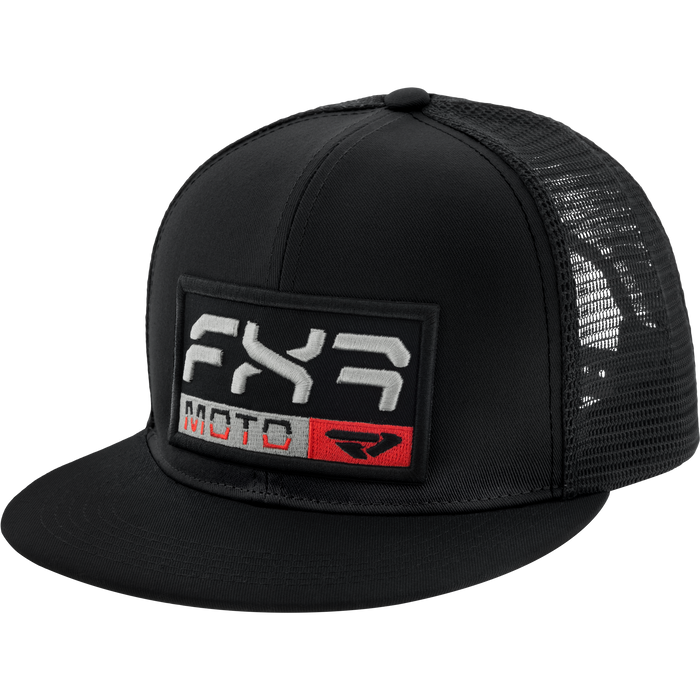 FXR Moto Hat in lack/Red