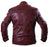 HELGRADE MADSEN LEATHER JACKET in Oxblood
