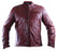 HELGRADE MADSEN LEATHER JACKET in Oxblood