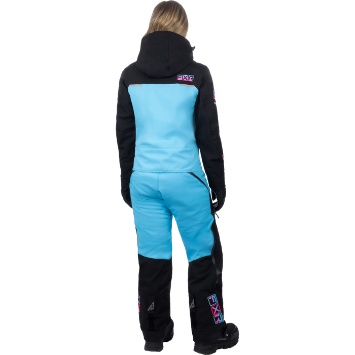 Maverick F.A.S.T Insulated Women’s Monosuit in Black/Sky Blue/Electric Pink