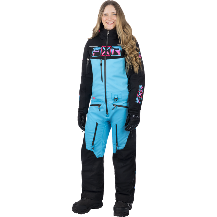Maverick F.A.S.T Insulated Women’s Monosuit in Black/Sky Blue/Electric Pink