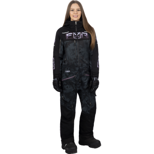Maverick F.A.S.T Insulated Women’s Monosuit in Black Camo/Muted Grape Fade