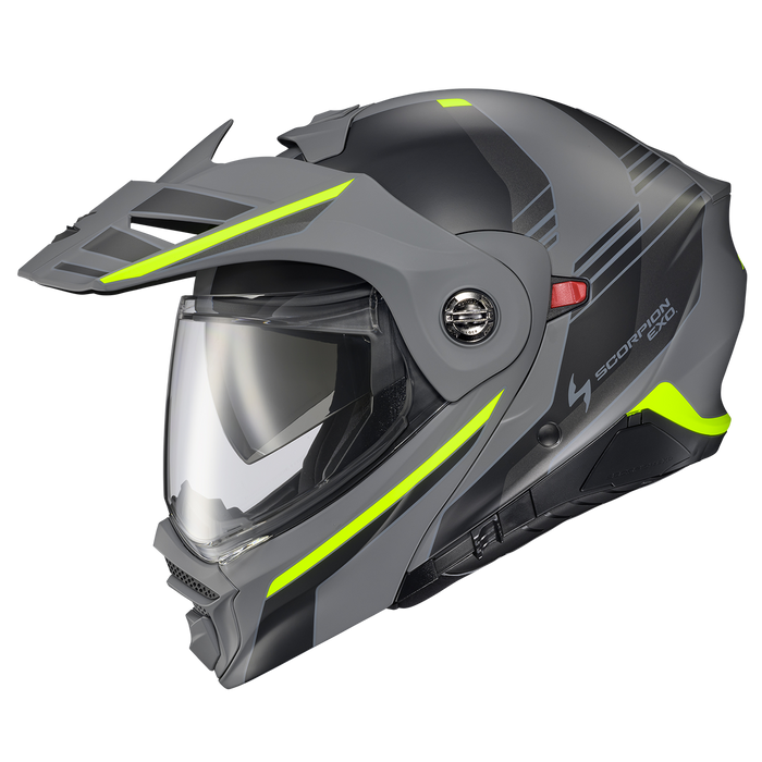 Scorpion EXO-GT930 Transformer Morph Helmet in Grey/Hi-Vis Yellow