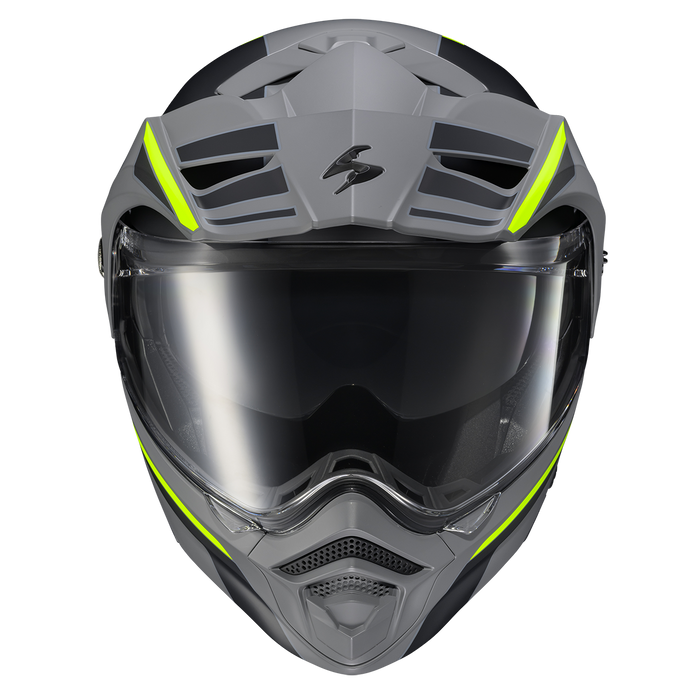 Scorpion EXO-GT930 Transformer Morph Helmet in Grey/Hi-Vis Yellow