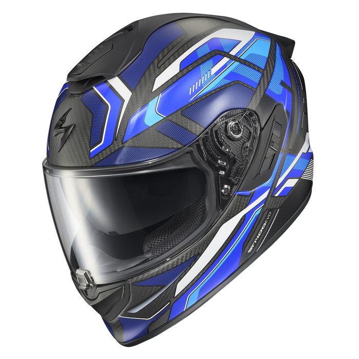 Scorpion EXO-ST14000 Evo Carbon Hex Helmet in Matte Blue