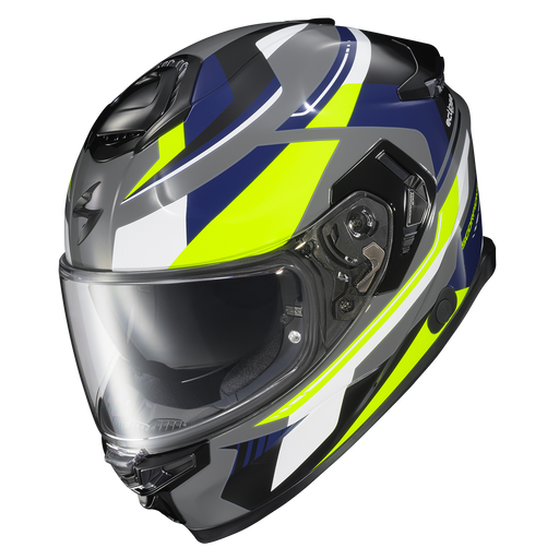 Scorpion Eclipse Lunar Helmet 2025 in Grey/Yellow/Blue