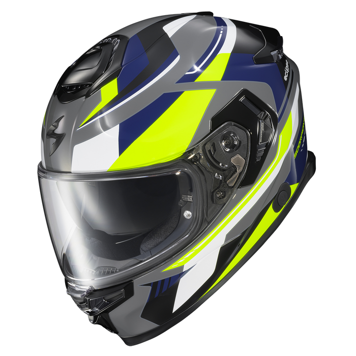 Scorpion Eclipse Lunar Helmet 2025 in Grey/Yellow/Blue