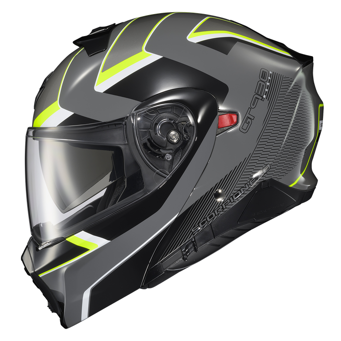 Scorpion EXO-GT930 Transformer Morph Helmet in Grey/Hi-Vis Yellow
