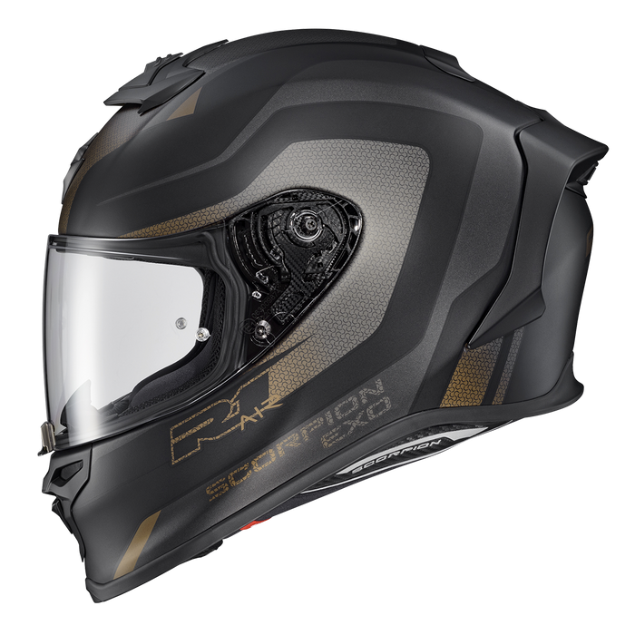 Scorpion EXO-R1 Air Hive Helmet 2025 in Black/Gold
