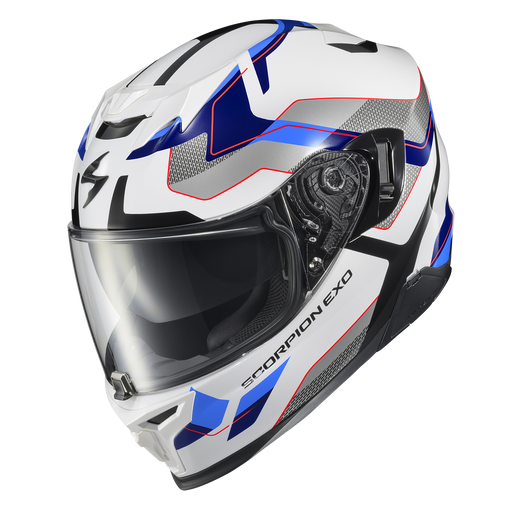 Scorpion EXO-T520 Zuse Helmet in White/Blue