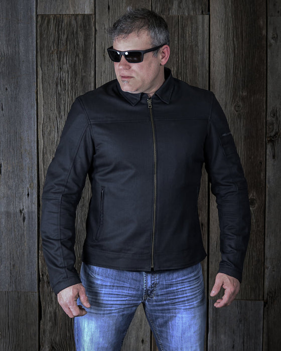 HELGRADE NORTON WAXED JACKET in Black