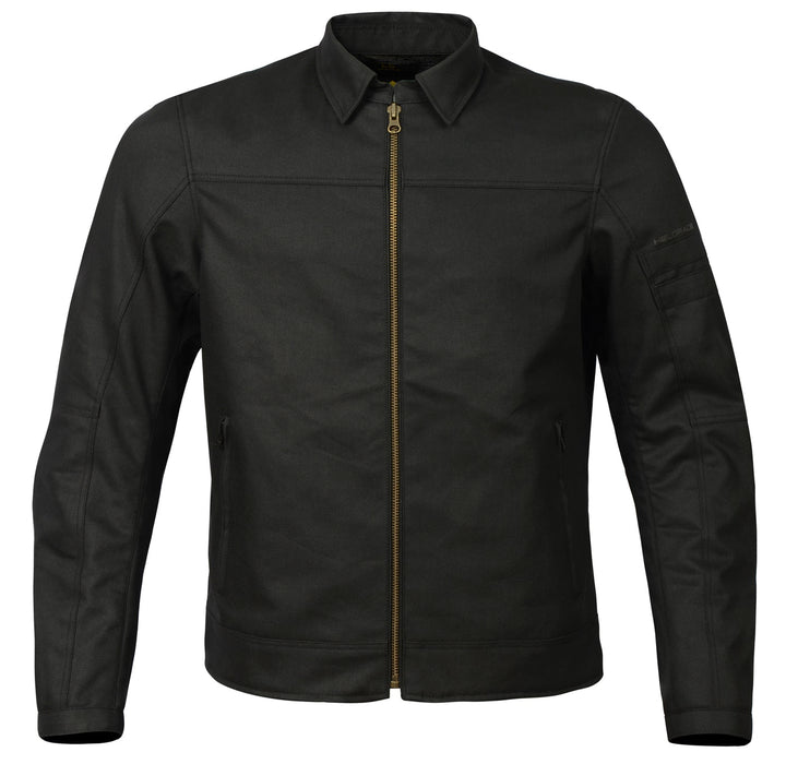 HELGRADE NORTON WAXED JACKET in Black