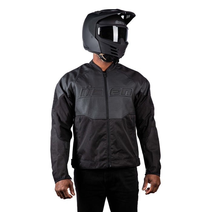 ICON  MEN’S OVERLORD3™ LEATHER JACKETS 2025 in Black