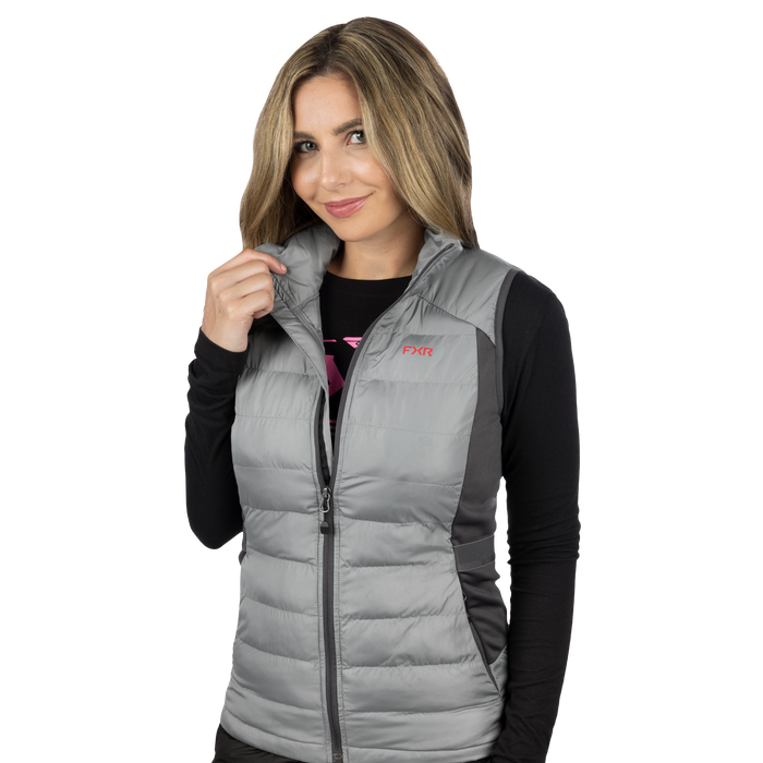 FXR Phoenix Quilted Women's Vest in Grey/Charcoal