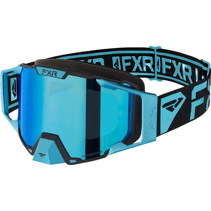FXR Pilot Goggles in Blue - Blue Lens + Blue Ice Finish
