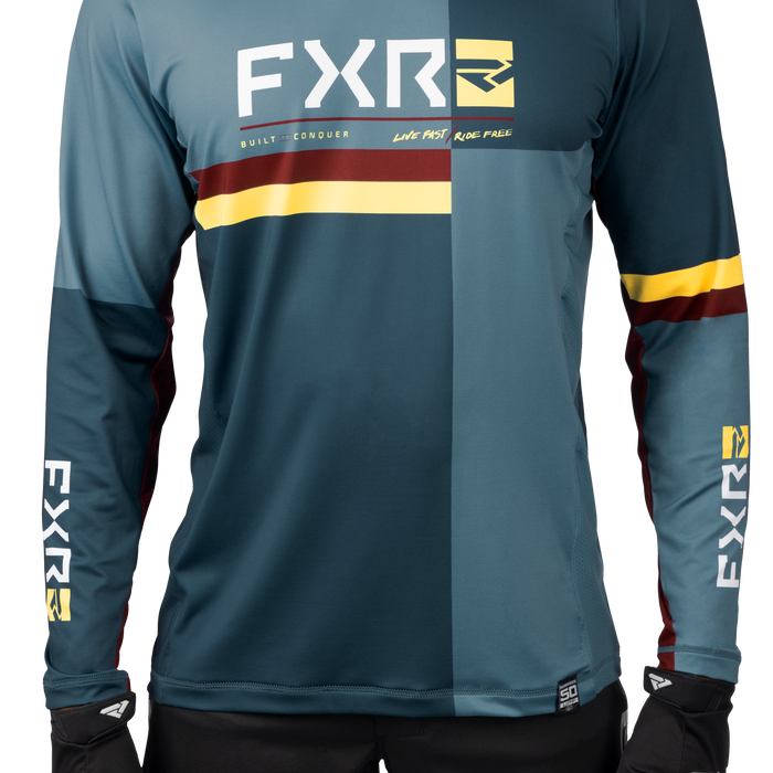 FXR Proflex UPF Longsleeve Jersey in Steel/Sundial