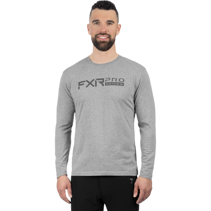 FXR Pro Series Premium Longsleeve in Grey Heather/Asphalt