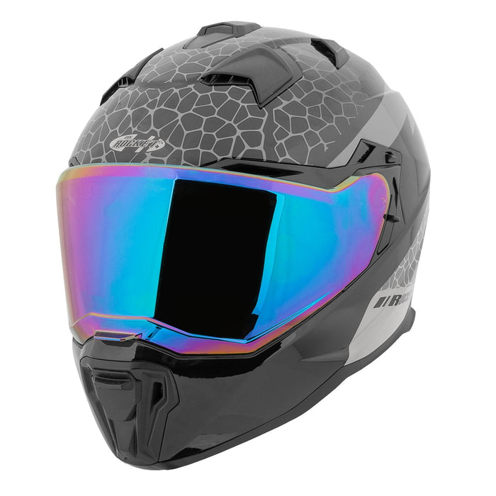 JOE ROCKET RKT-400 SERIES BALLISTIC™ HELMET in Grey/Orange