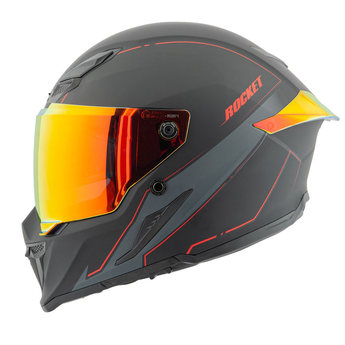 JOE ROCKET RKT 240-SERIES SOLAR FLARE HELMET 2025 in Solar Flare - Matte Black/Red