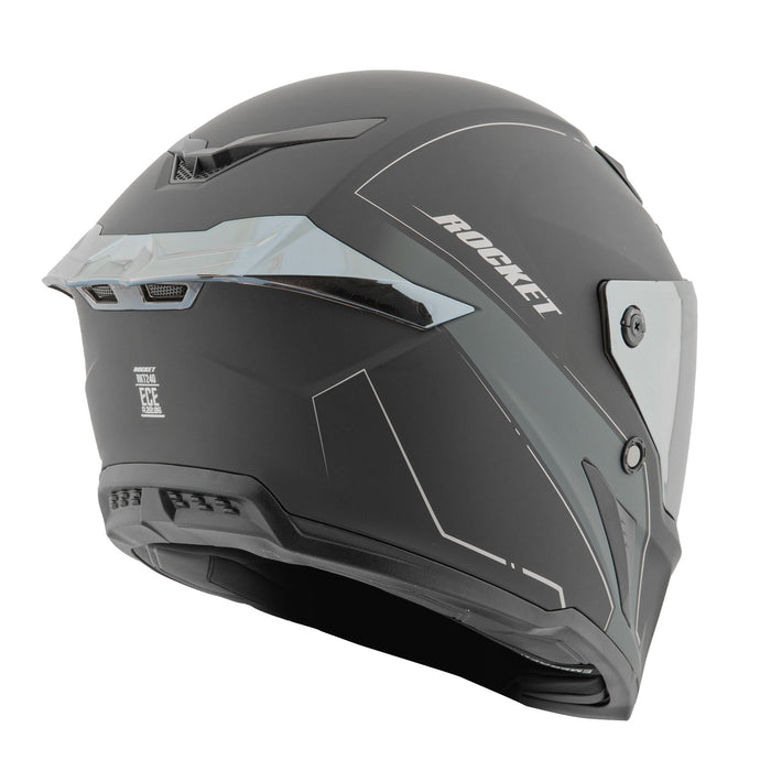 JOE ROCKET RKT 240-SERIES SOLAR FLARE HELMET 2025 in Solar Flare - Matte Black/Silver