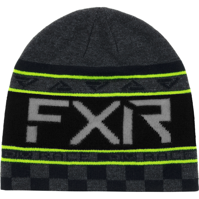 FXR Race Division Beanie in Charcoal Heather/Hi Vis