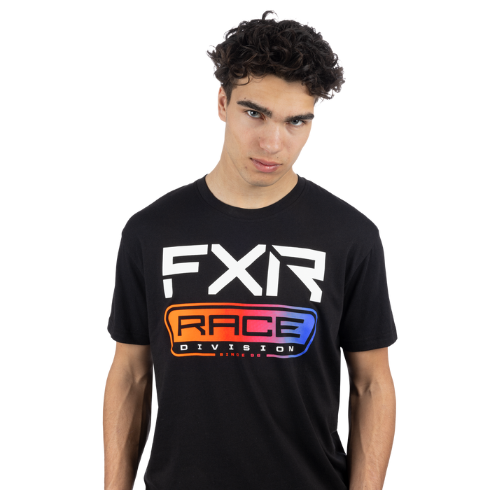 FXR Race Div Premium T-shirt in Black/Spectrum