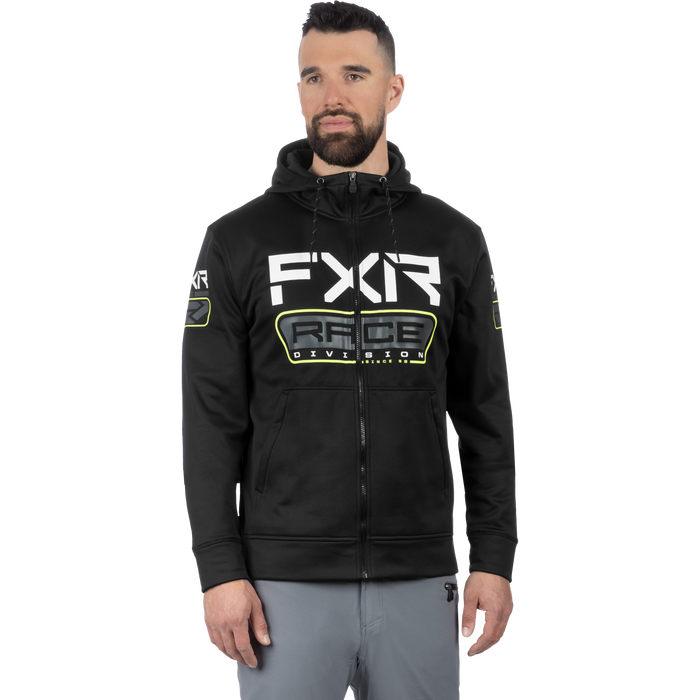 FXR Unisex Race Division Tech Hoodie in Black/Hi Vis