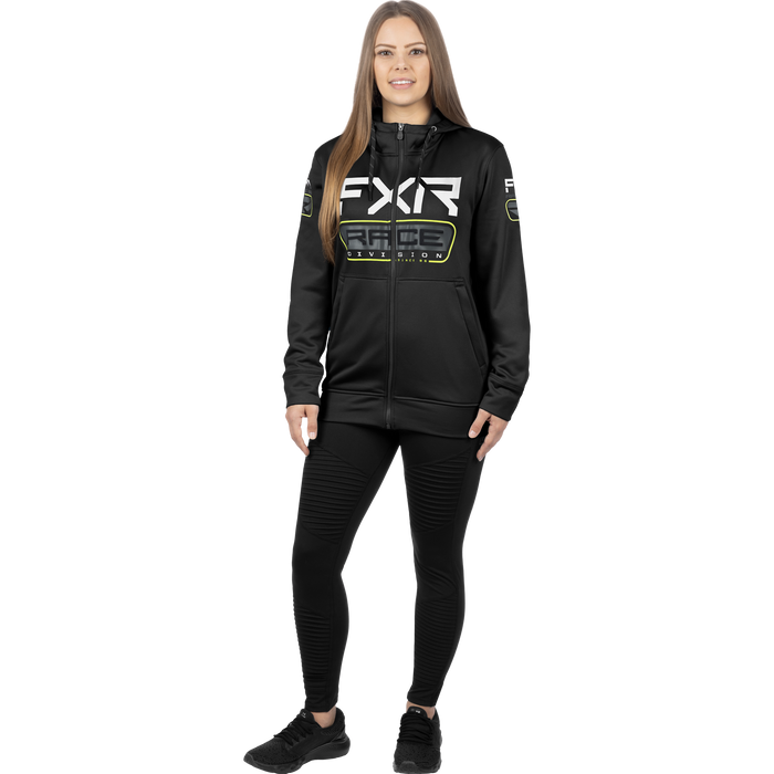 FXR Unisex Race Division Tech Hoodie in Black/Hi Vis