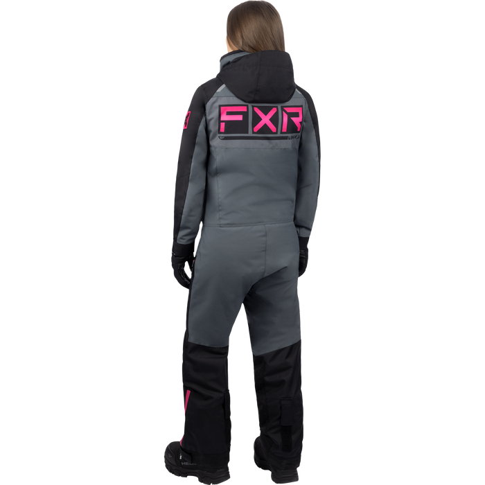 FXR Recruit Lite Women’s Monosuit in Black/Charcoal/Fuchsia